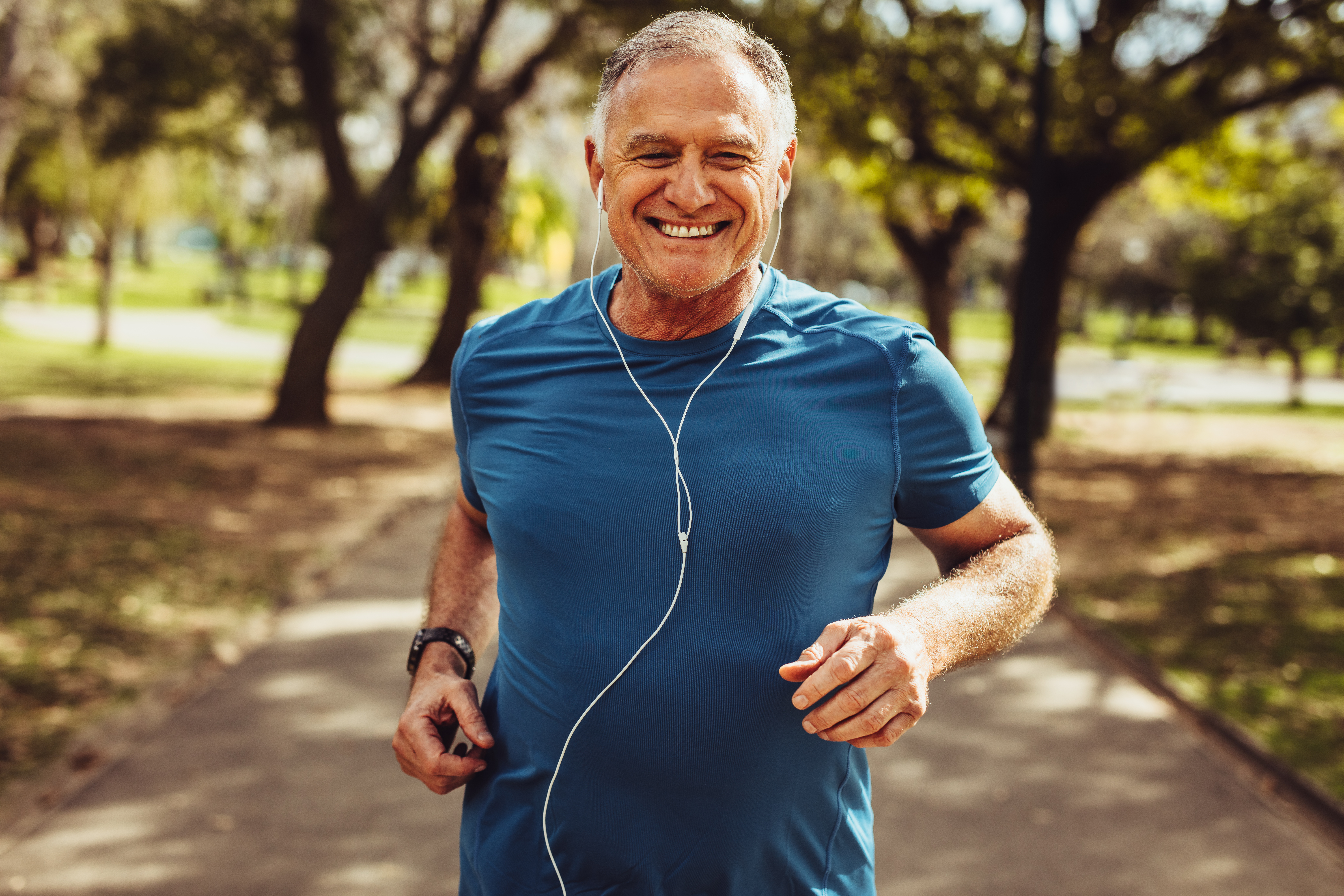 Senior man working out for good health
